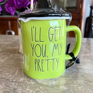 Rare Dunn Halloween The Wizard of Oz Witch Black Hat Topper Mug Cup NEW